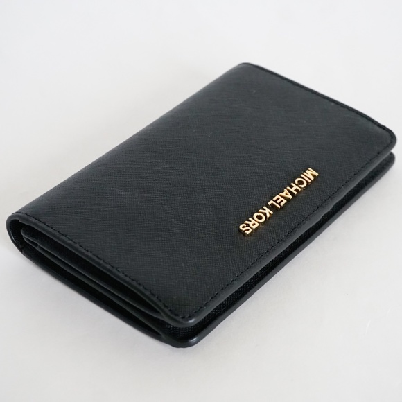 Michael Kors Handbags - Michael Kors Jet Set Slim Bifold Wallet Black